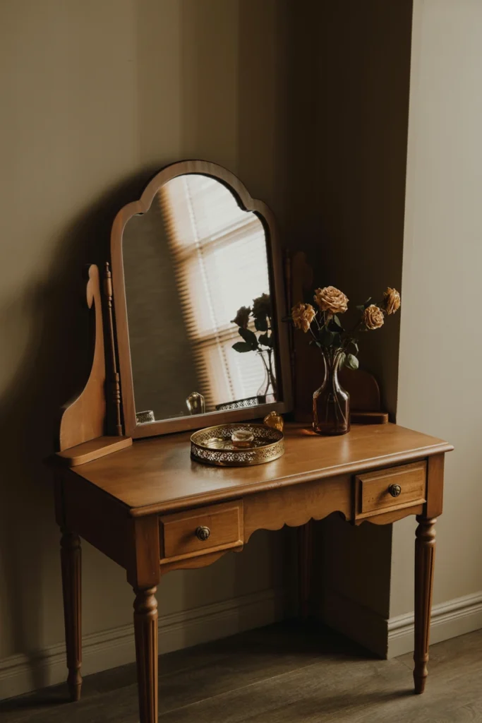 Add a Vintage Vanity as a Secondary Focal Point