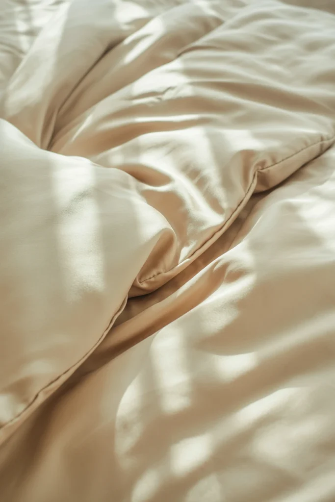Add a Silk or Satin Duvet as a Base Layer