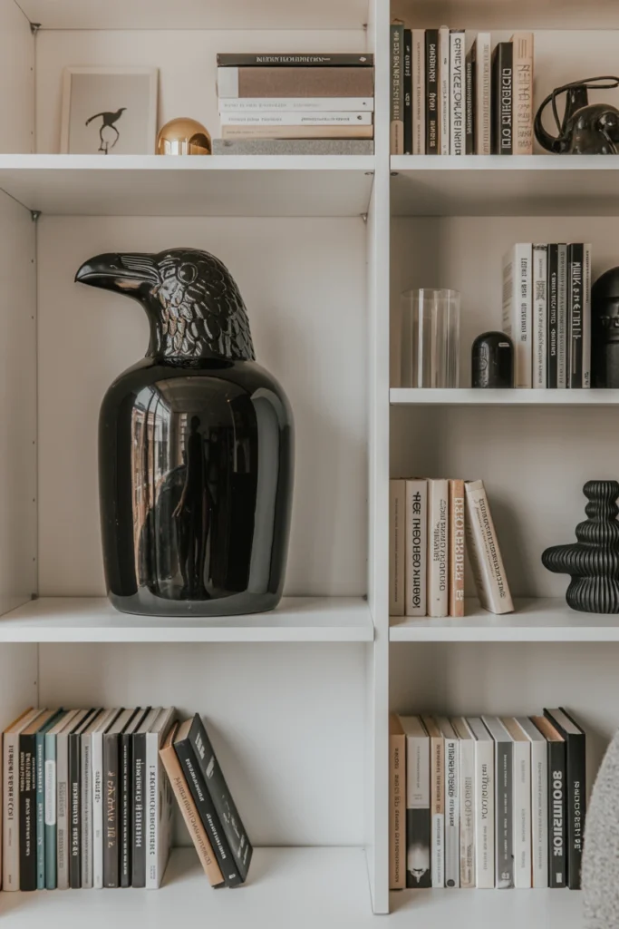Anchor Shelves with One Oversized Halloween Object