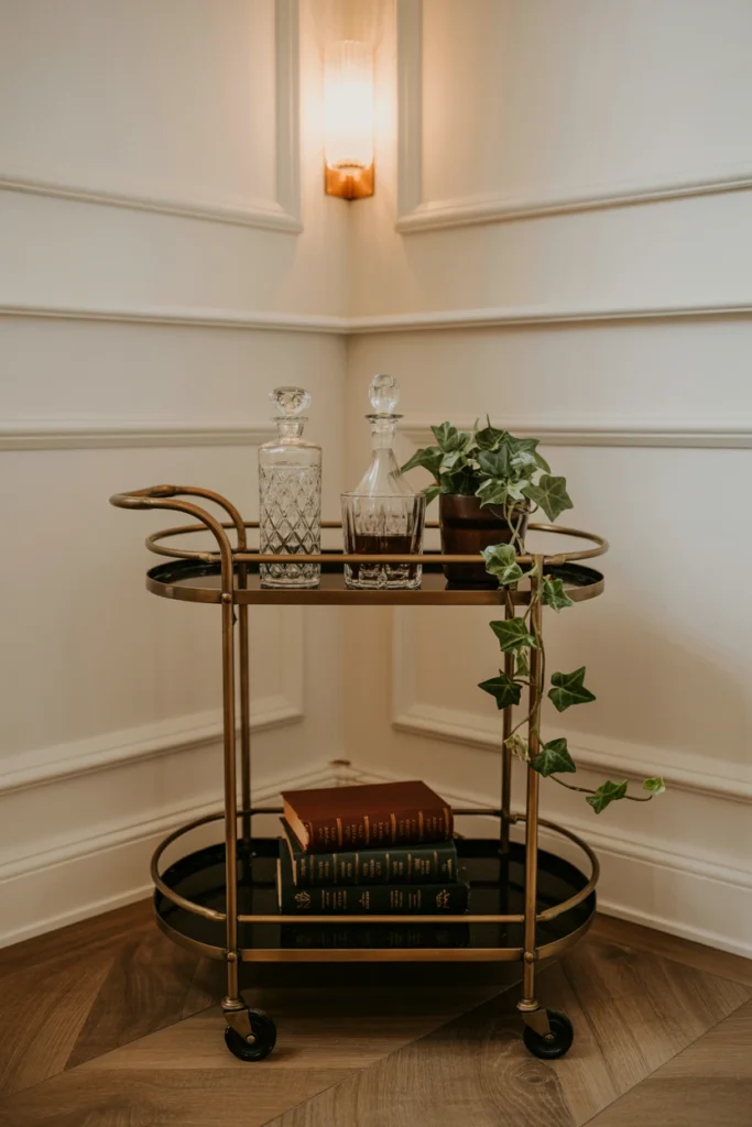 Install a Vintage Brass Bar Cart