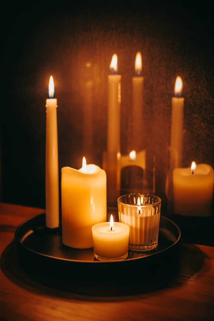Layer Candles at Three Different Heights