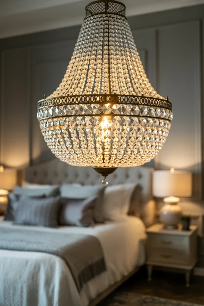 Install a Crystal or Beaded Chandelier