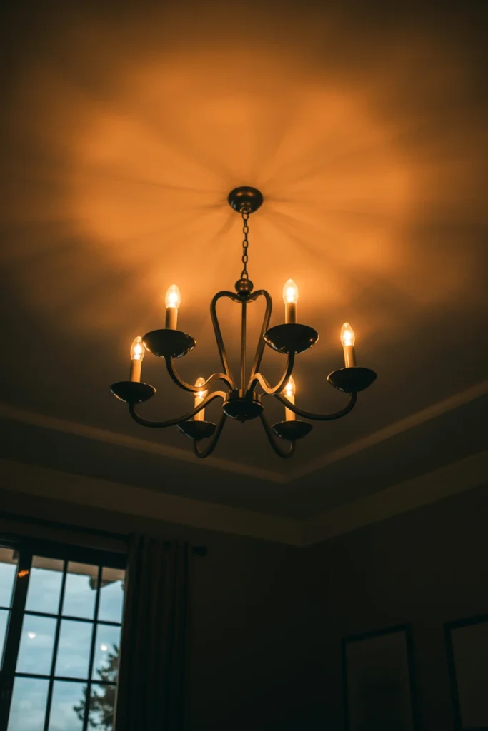  Hang a Wrought Iron or Candelabra-Style Chandelier
