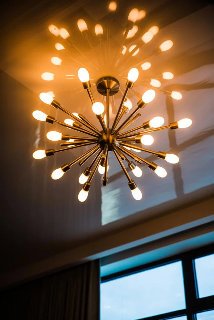 Hang a Sculptural Brass Chandelier