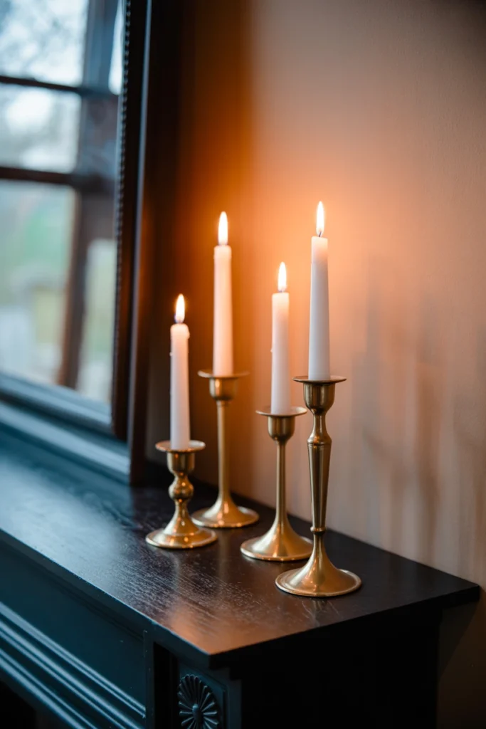 Group Vintage Candlesticks in Odd Numbers