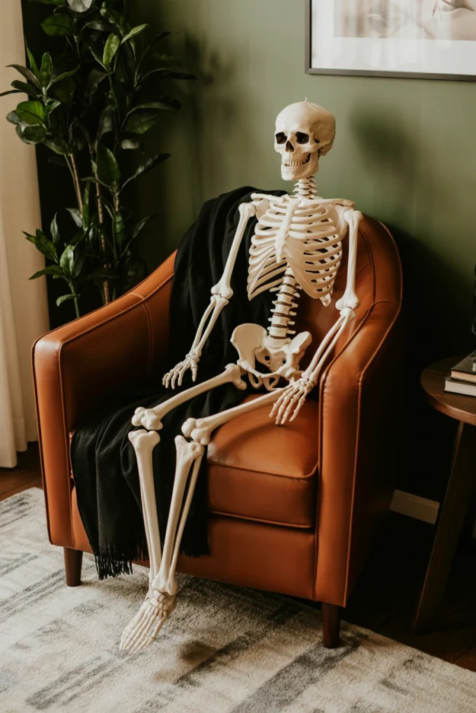 Place a Life-Size Skeleton as a Seated Accent
