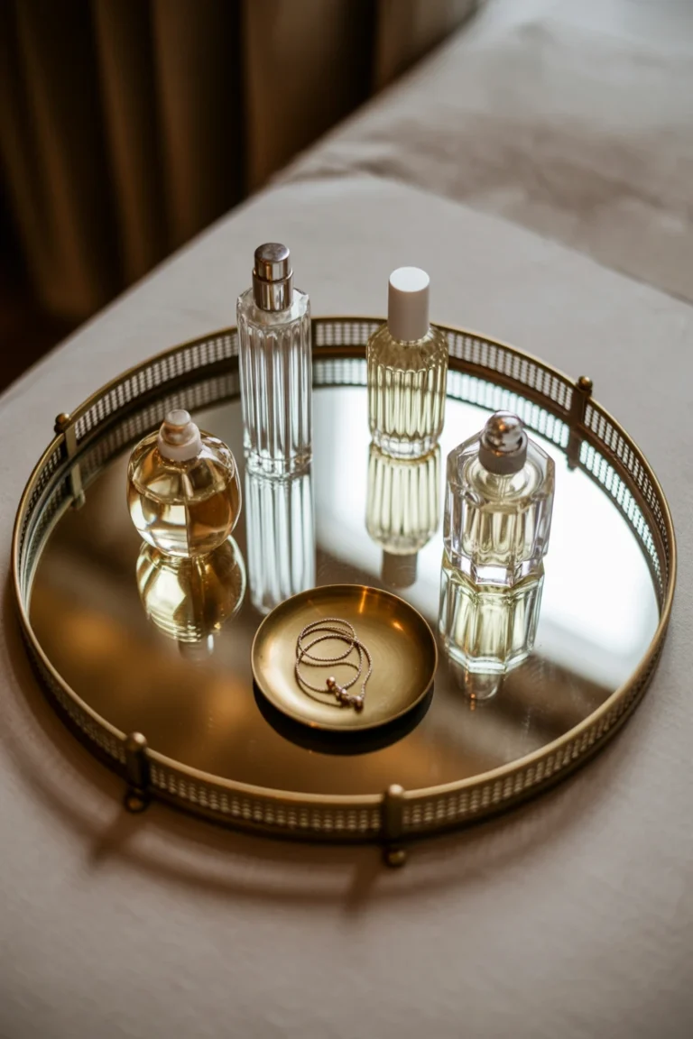 Style a Mirrored Vanity Tray with Perfume Bottles
