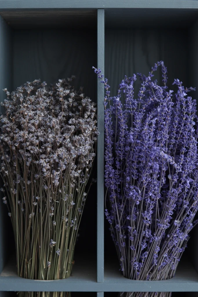 Fresh dried botanical bundle replacing a faded one