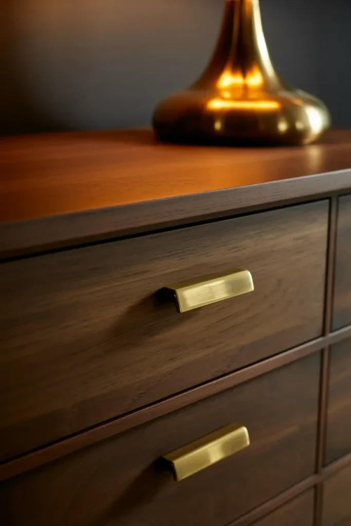 Hang art with gold or warm-toned frames