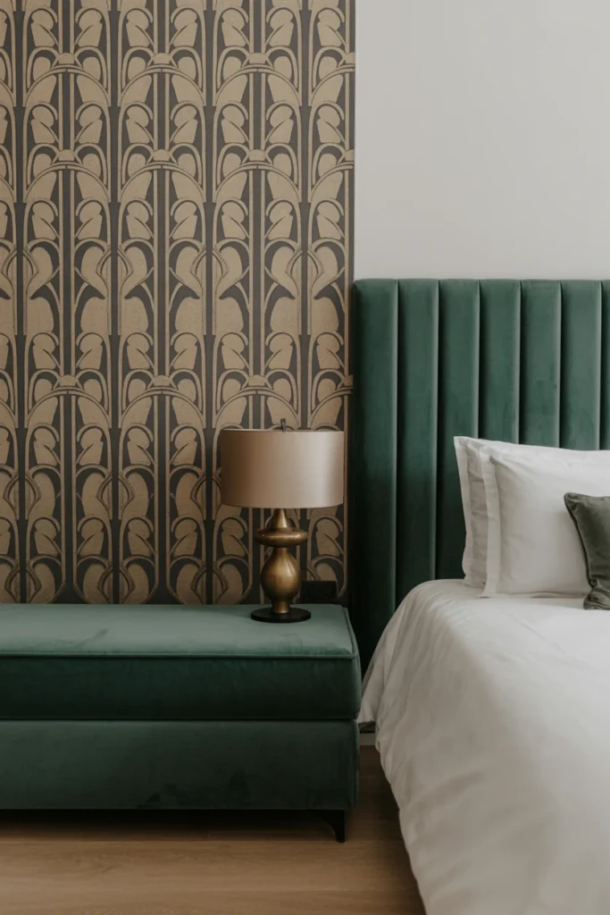 Balance Bold Pattern With Solid Velvet Upholstery