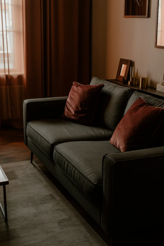 Witchy living room with a 60-30-10 color ratio applied