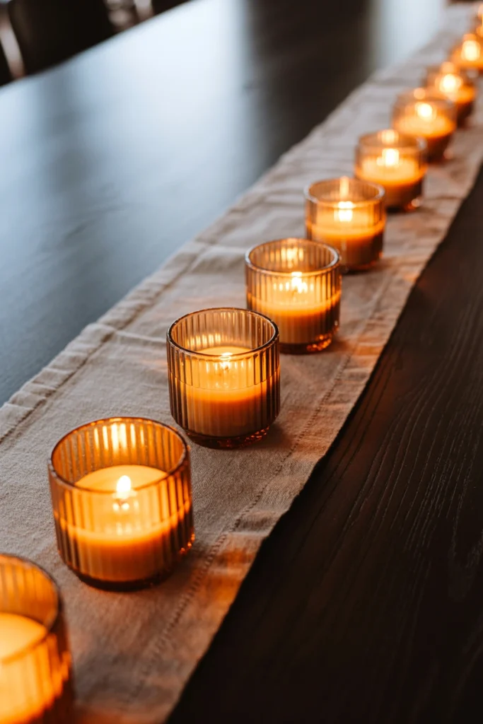 Use Amber or Orange-Tinted Votives for Glow