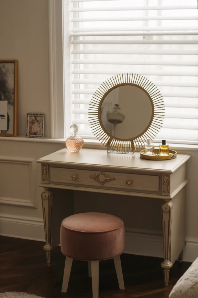 Build a Vanity Corner With a Round Mirror