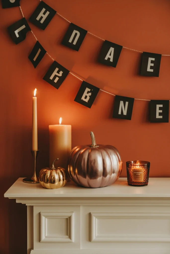 Style a Halloween Mantel-to-Wall Vignette