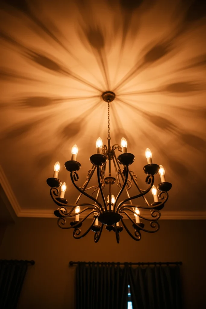 Hang a Wrought Iron Chandelier