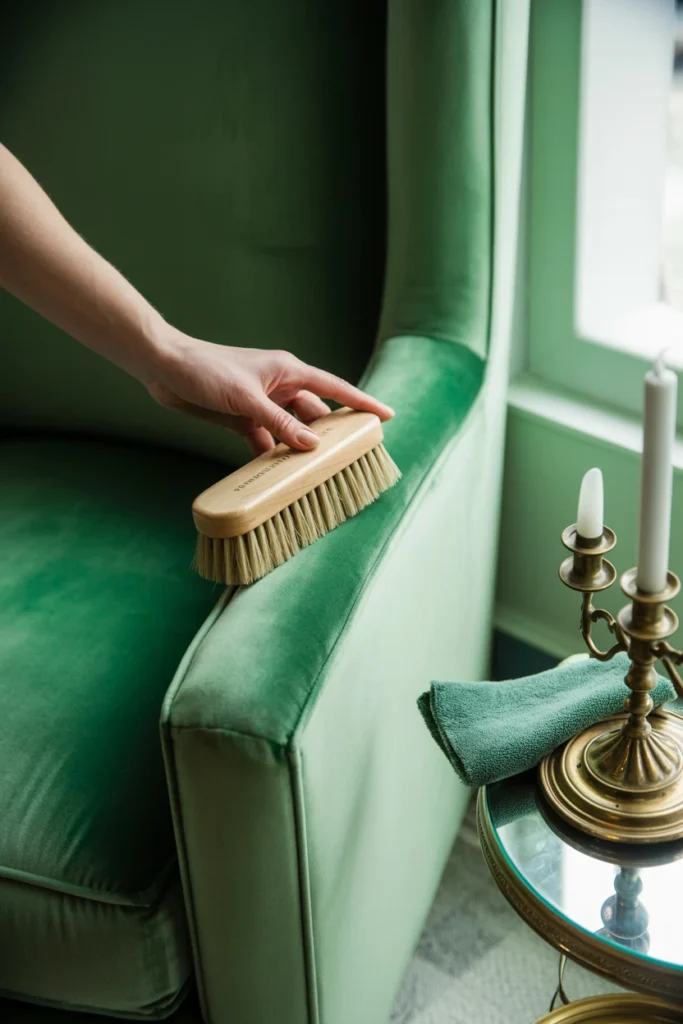 Establish a Velvet and Brass Care Routine