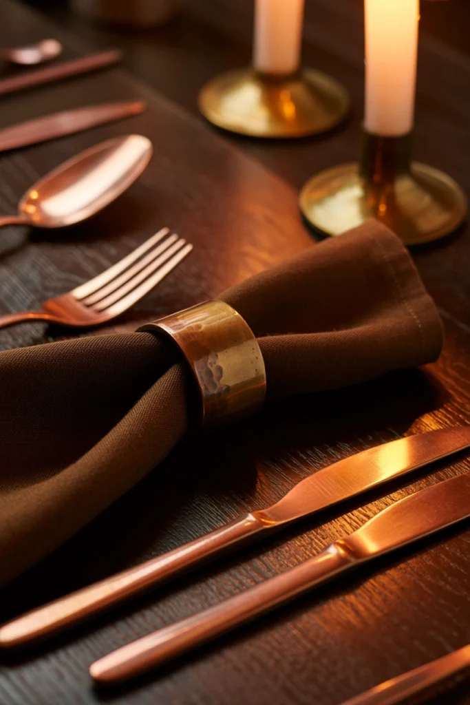Apply Metallic Accents in Copper or Bronze