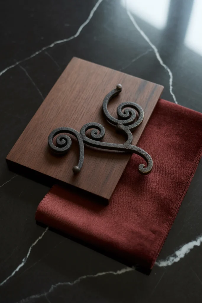 Limit your gothic elements to three material categories