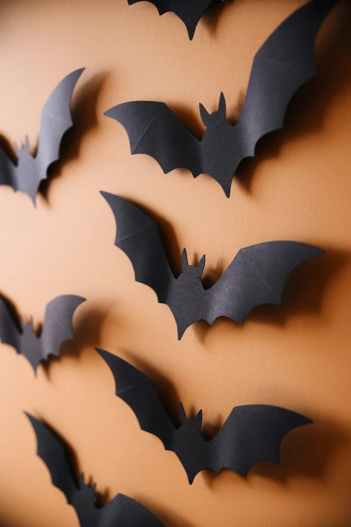 Hang a Large Bat Silhouette Cluster