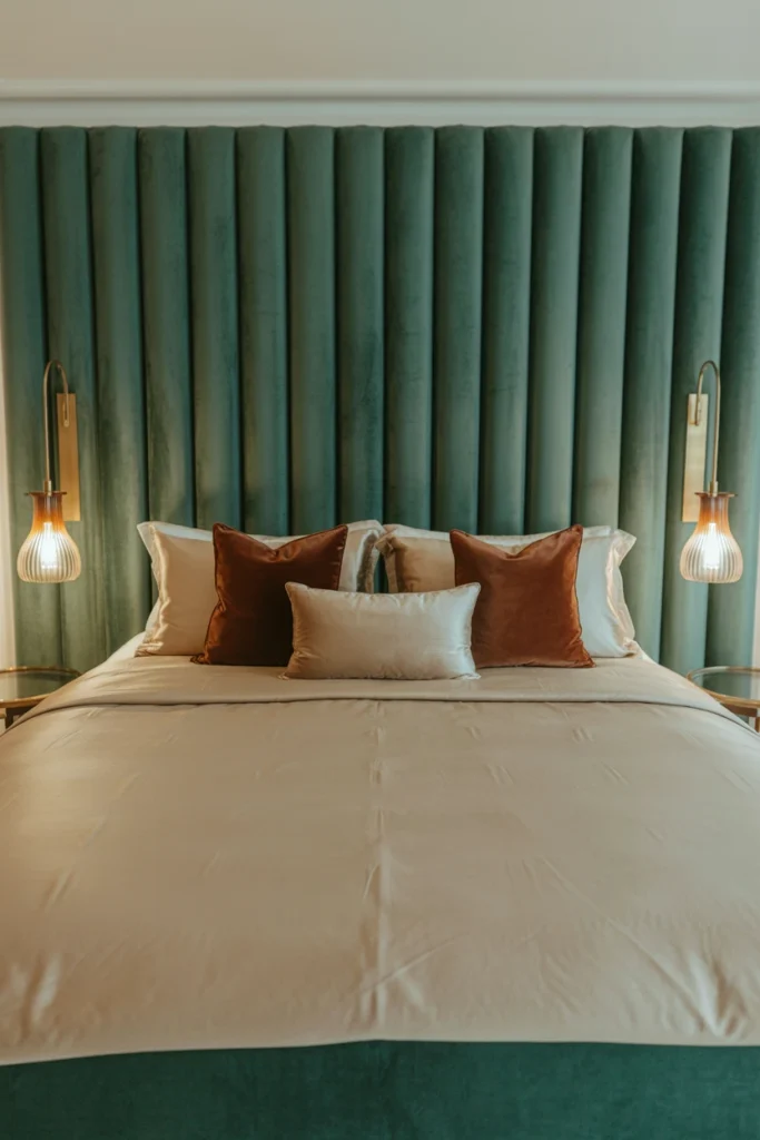Anchor the Room With a Tufted Velvet Headboard