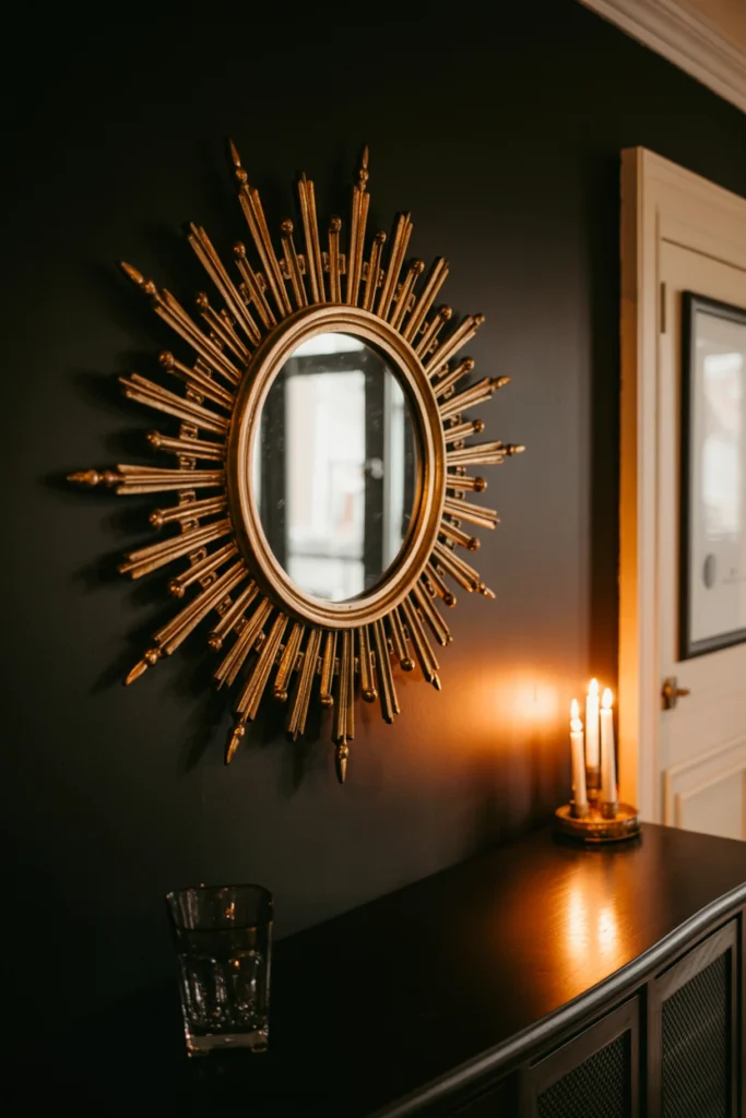Hang a Vintage or Antiqued Mirror