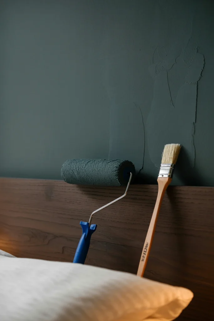 Paint Walls in a Deep Charcoal, Plum, or Forest Base