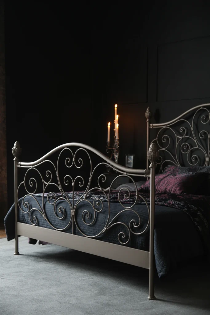 Install a Wrought Iron or Carved Wood Bed Frame