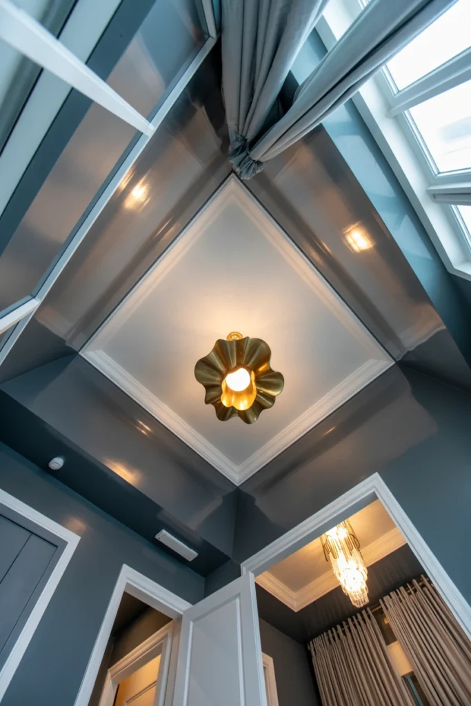 Add a High-Gloss Ceiling Finish