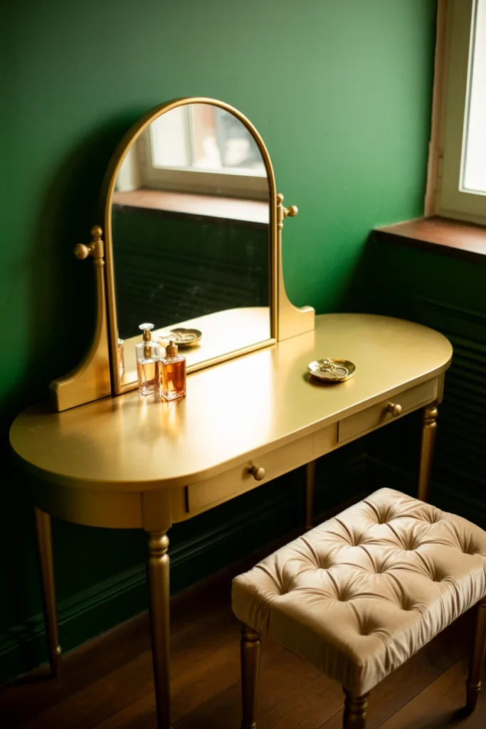 Add a Vintage-Style Vanity with a Bench