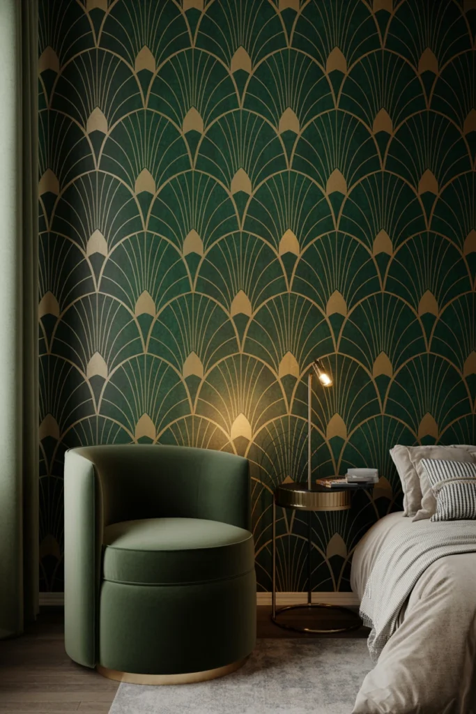  Install Geometric Wallpaper on One Wall