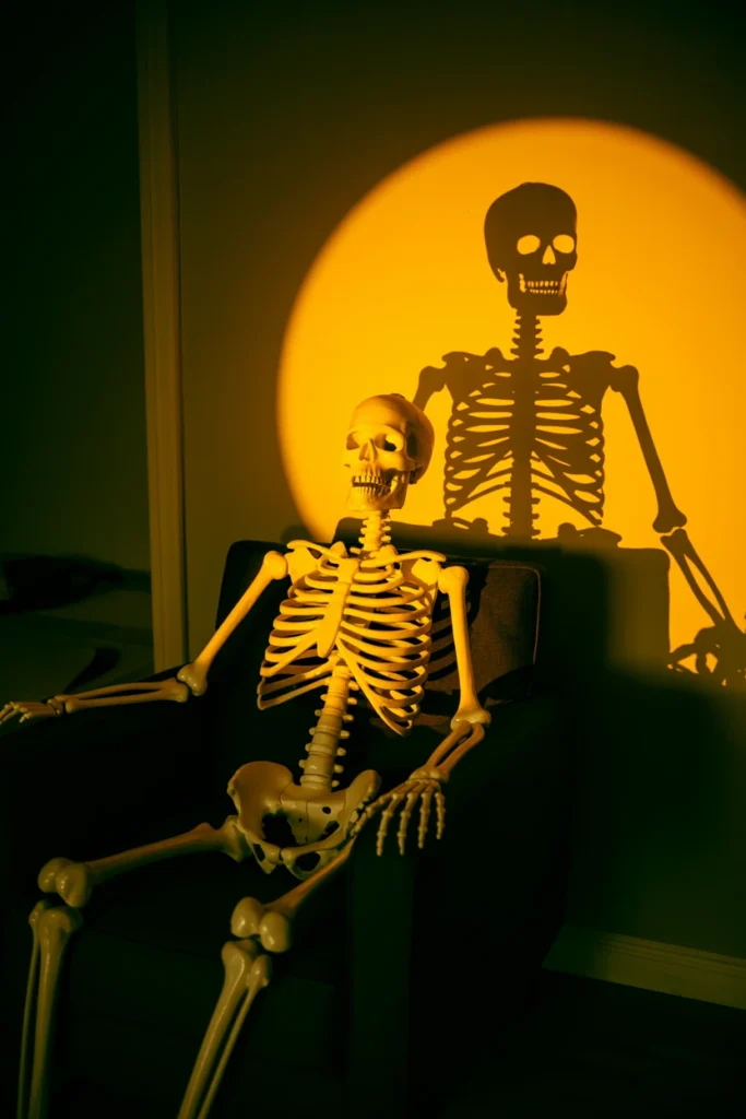 Place Uplighting Behind Statement Halloween Pieces
