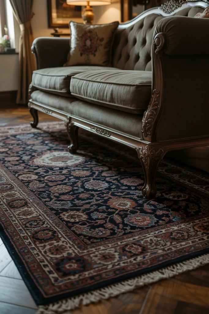 Introduce a Tapestry or Ornate Area Rug