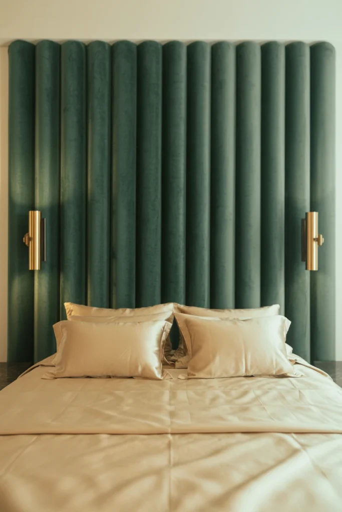 Anchor the Room with a Tufted Velvet Headboard