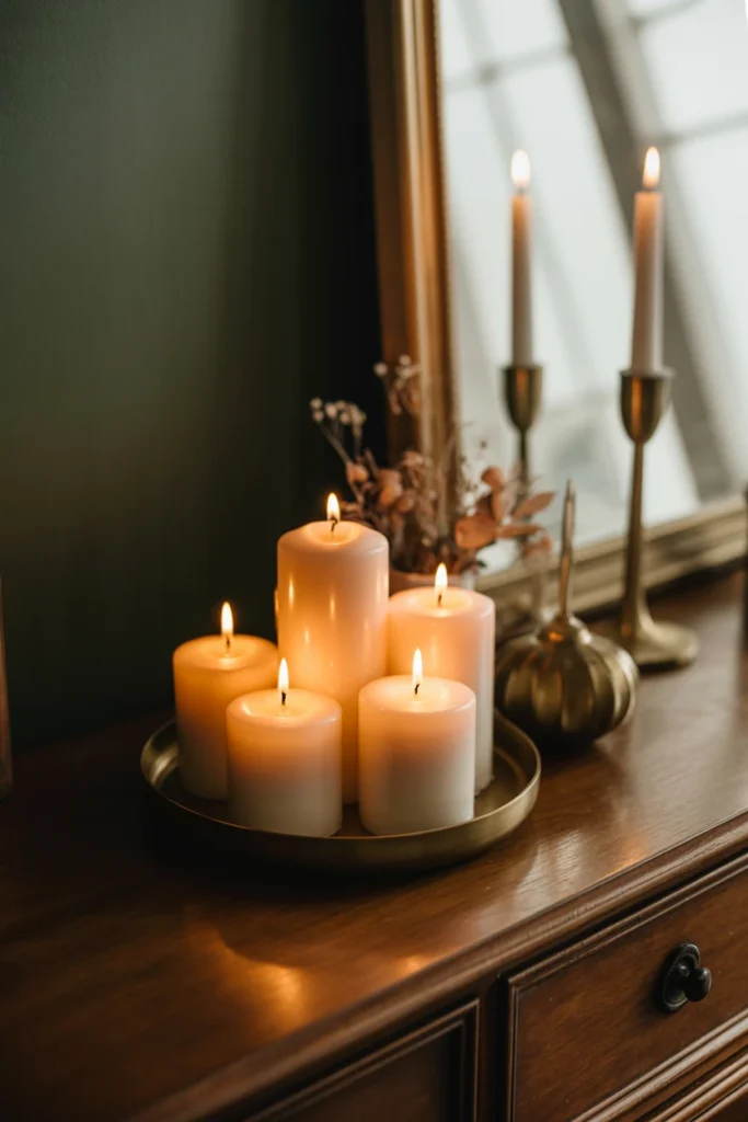 Bring in candlelight or flame-effect lighting