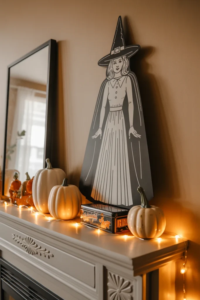 Build Layered Height on Your Vintage Halloween Mantel
