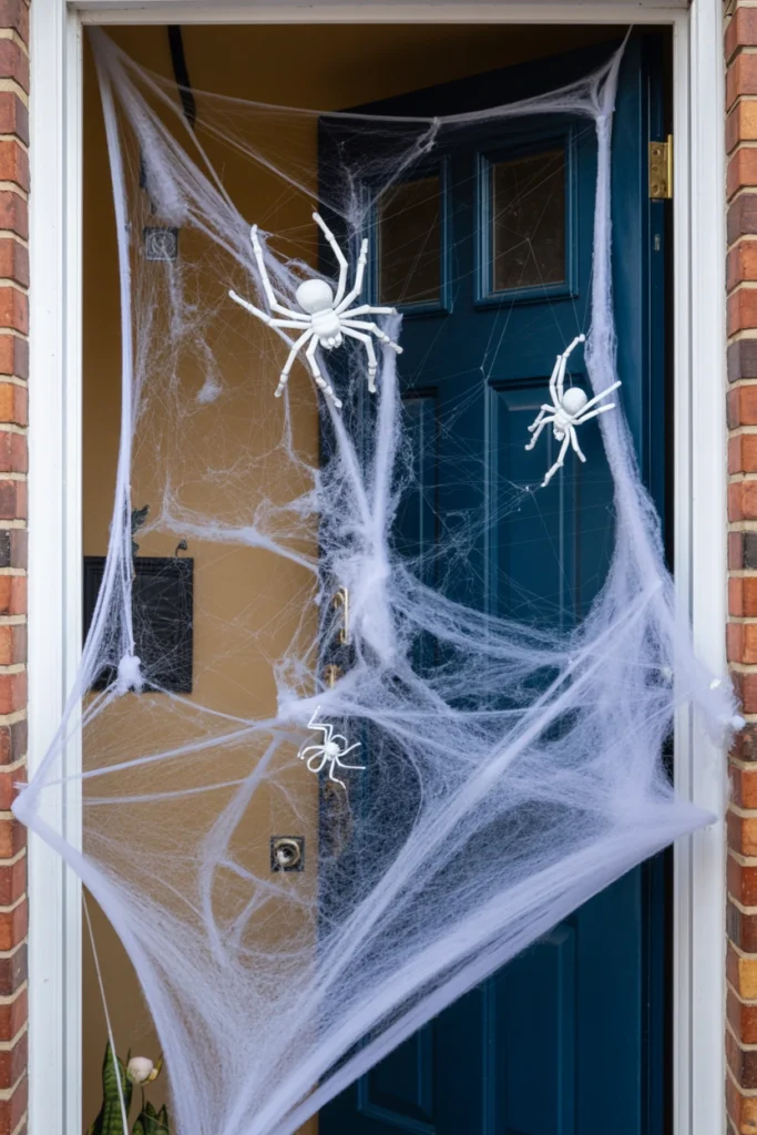 Frame Your Door With an Oversized Spider Web