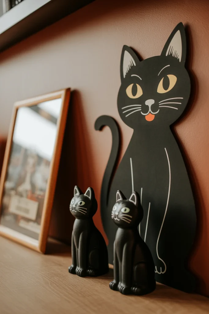 Arrange a Black Cat Motif Corner Display
