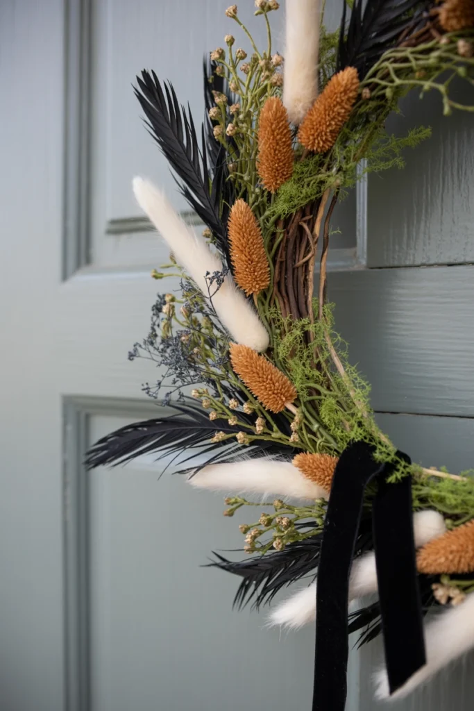 Mount a Mixed-Texture Wreath on the Front Door