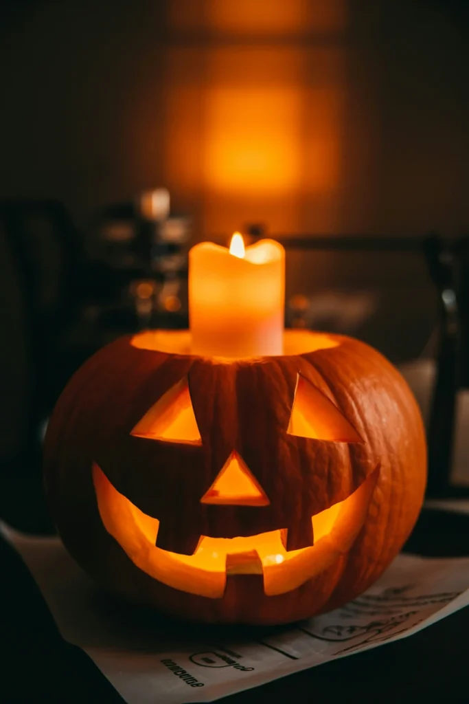 Use Battery Candles Inside Carved Pumpkins for Safe Flicker
