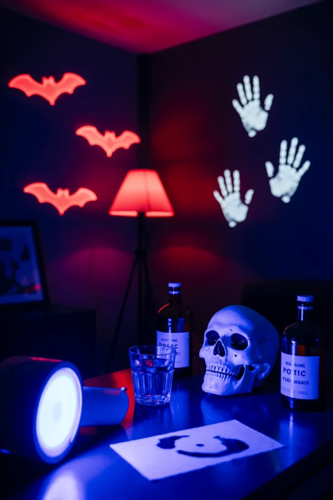 Add Black Light Bulbs to Transform Fluorescent Decor