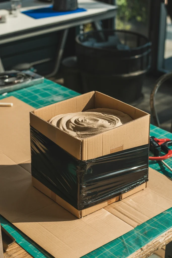 Reuse Cardboard Boxes as Weatherproof Prop Bases