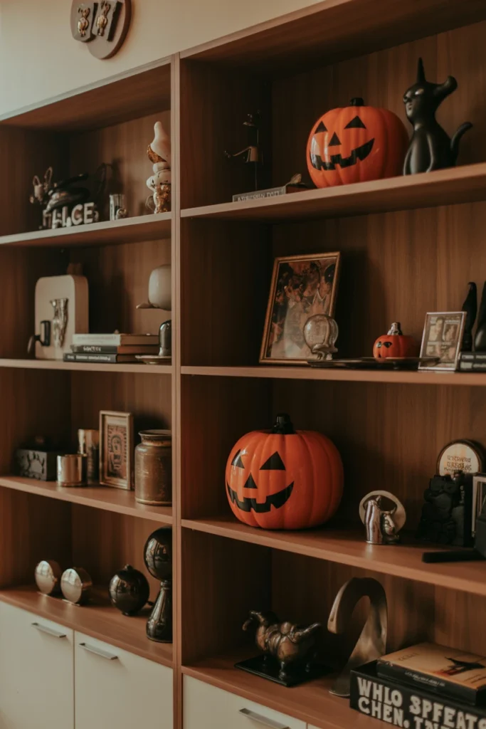 Style Open Shelves With Rotating Vintage Pieces