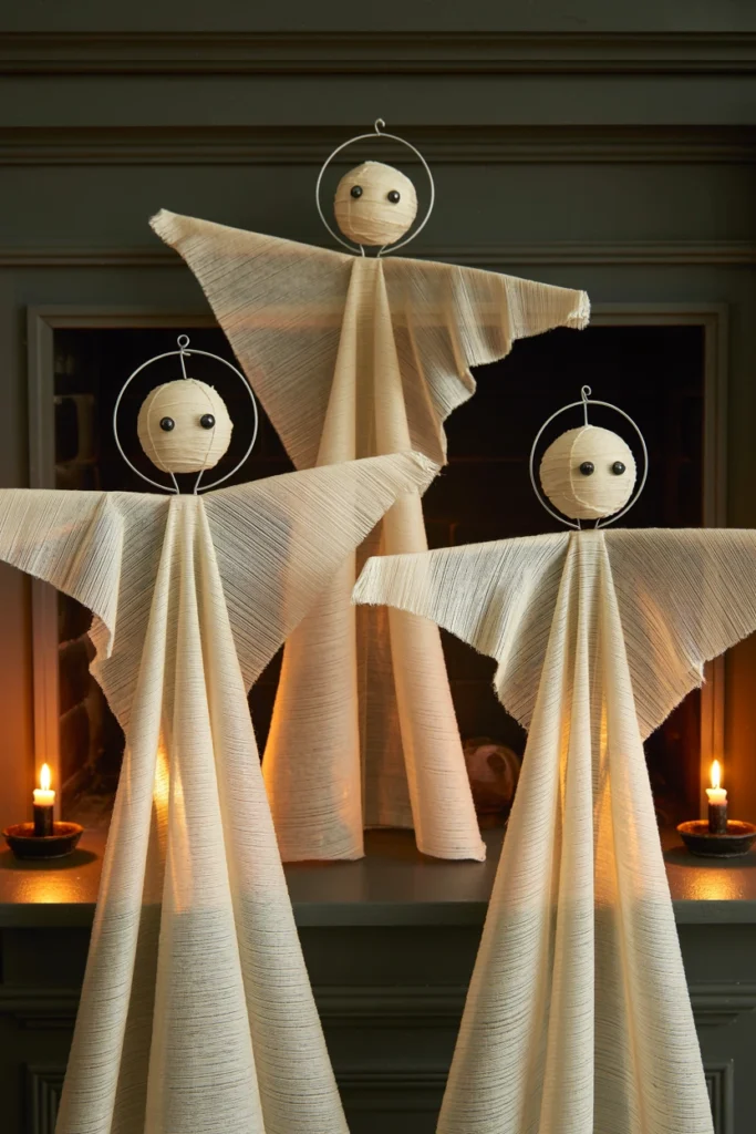 Make a Cheesecloth Ghost Using Wire and Fabric Stiffener