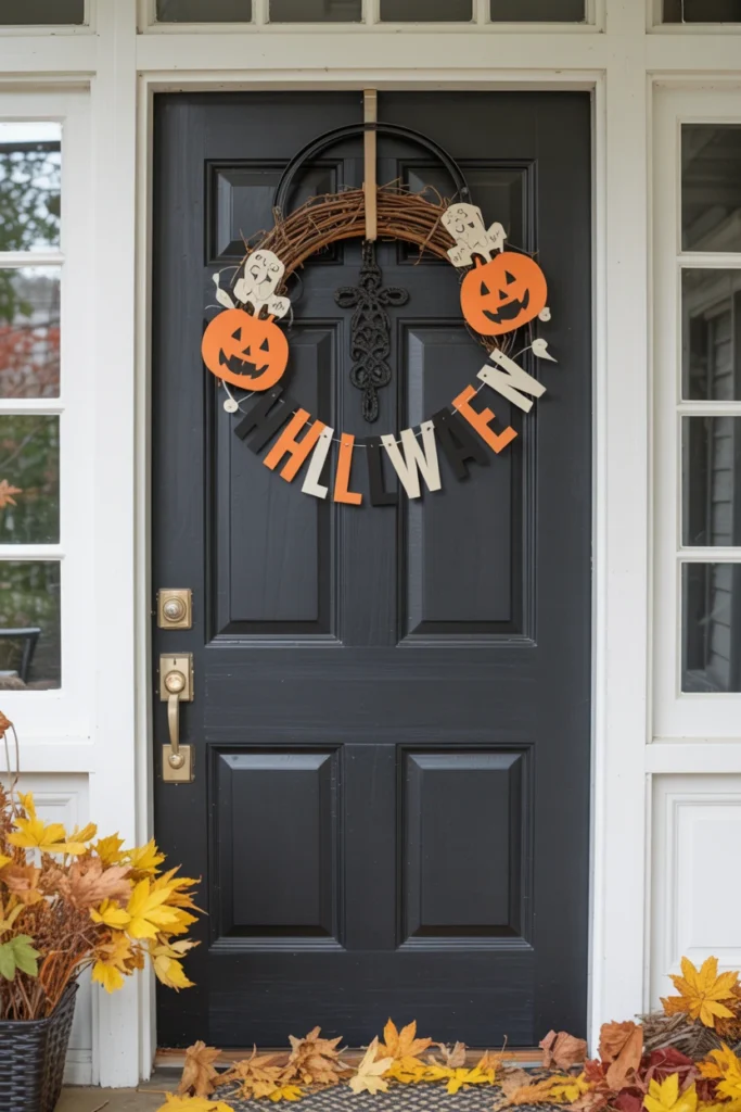 Anchor the Entry With a Vintage Halloween Wreath
