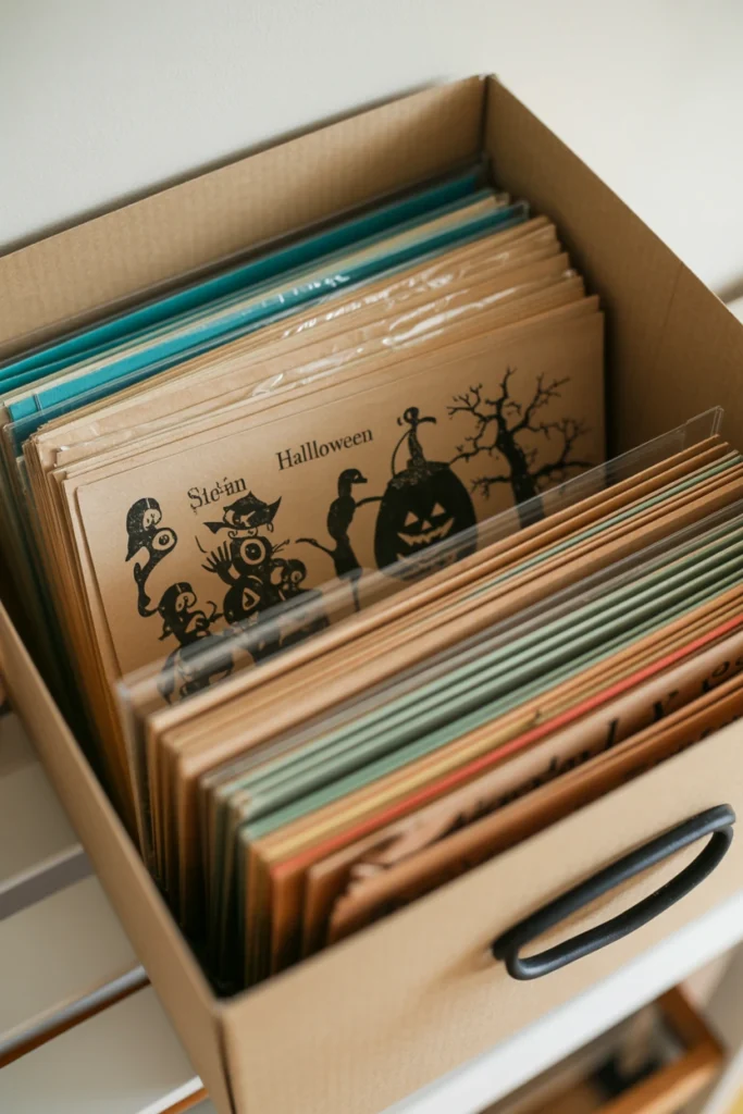 Store Paper Decorations Flat in Acid-Free Sleeves
