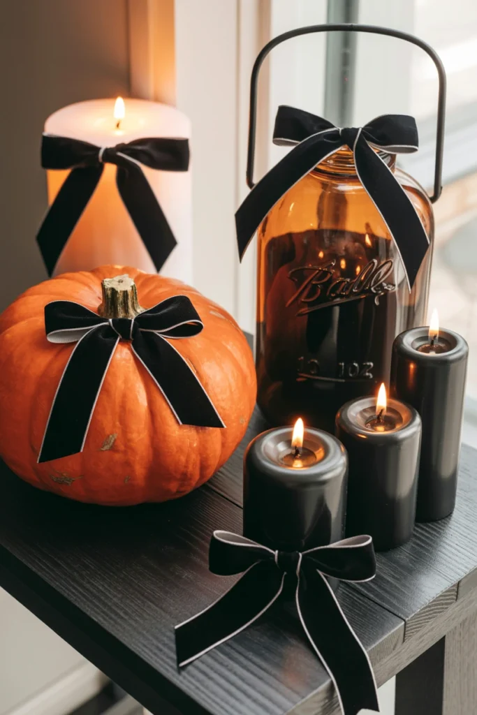 Use Black Ribbon to Unify Disparate Decor Elements
