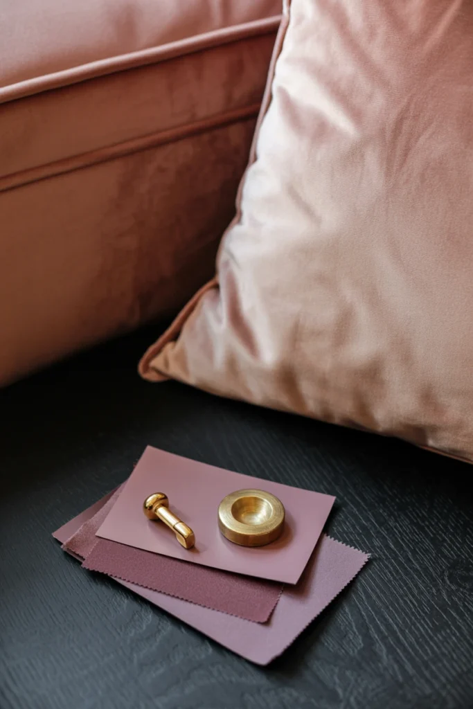Choose your feminine contrast tone (blush, mauve, or gold)