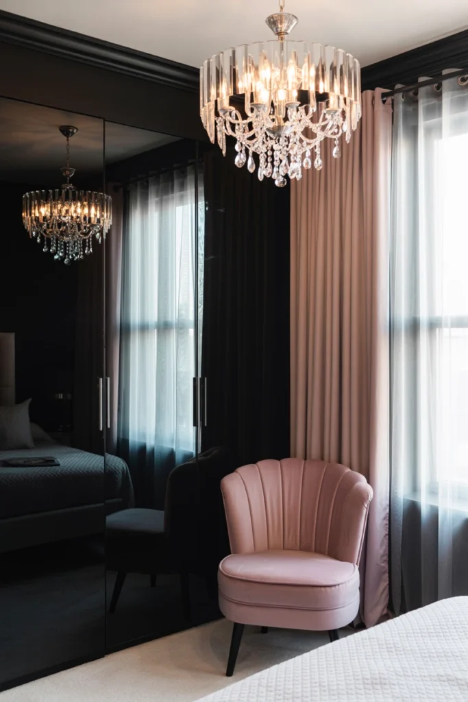 Black and pink glam style
