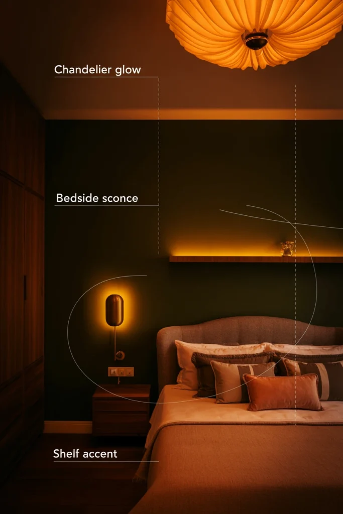 Map your lighting zones before furniture placement