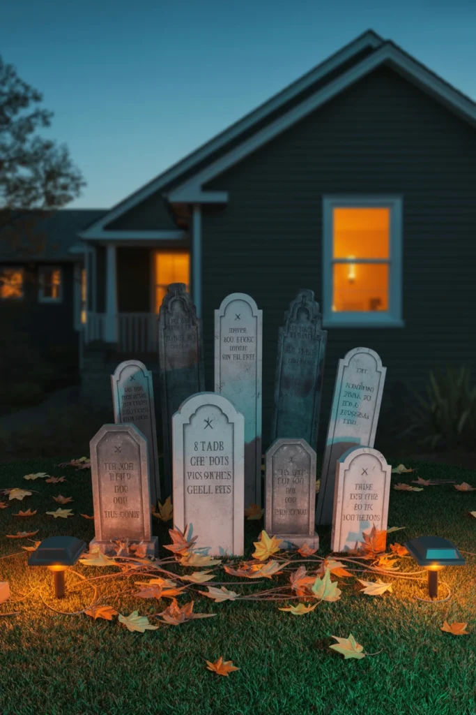 Create a Graveyard Scene Using Foam Tombstones